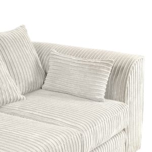 Alternative view of Dylan Jumbo Cord 4 Seater Fabric Corner Sofa in Cream