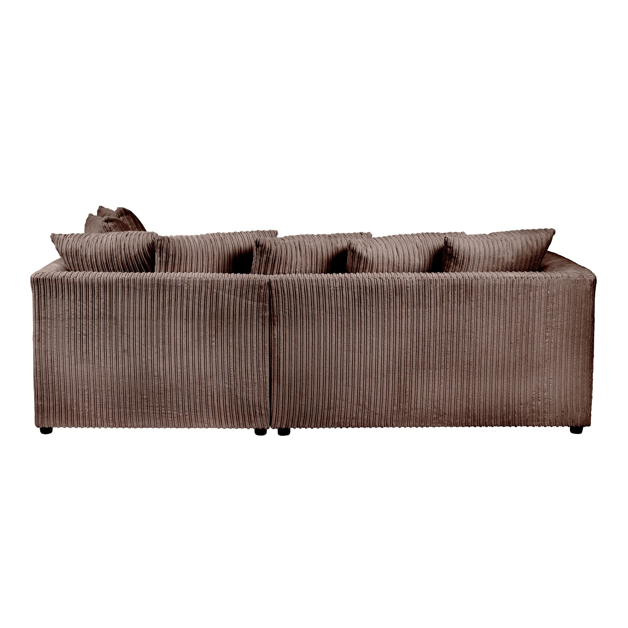 Dylan Jumbo Cord 4 Seater Fabric Corner Sofa in Chocolate Dylan Jumbo Cord 4 Seater Fabric Corner Sofa in Chocolate - Image 7
