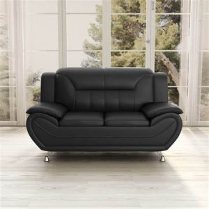 Alternative view of Eclipse Leather 3+2 Seater Sofa in Black