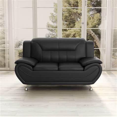 Eclipse Leather 3+2 Seater Sofa in Black Eclipse Leather 3+2 Seater Sofa in Black