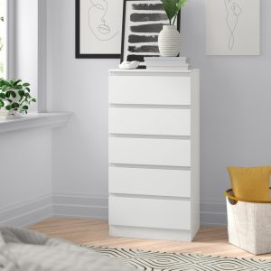 Carlton 5 Drawer Cabinet in Matt White