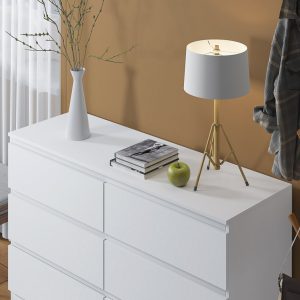 Carlton 6 Drawer Cabinet in Matt White - Image 4