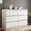 Carlton 6 Drawer Cabinet in Matt White