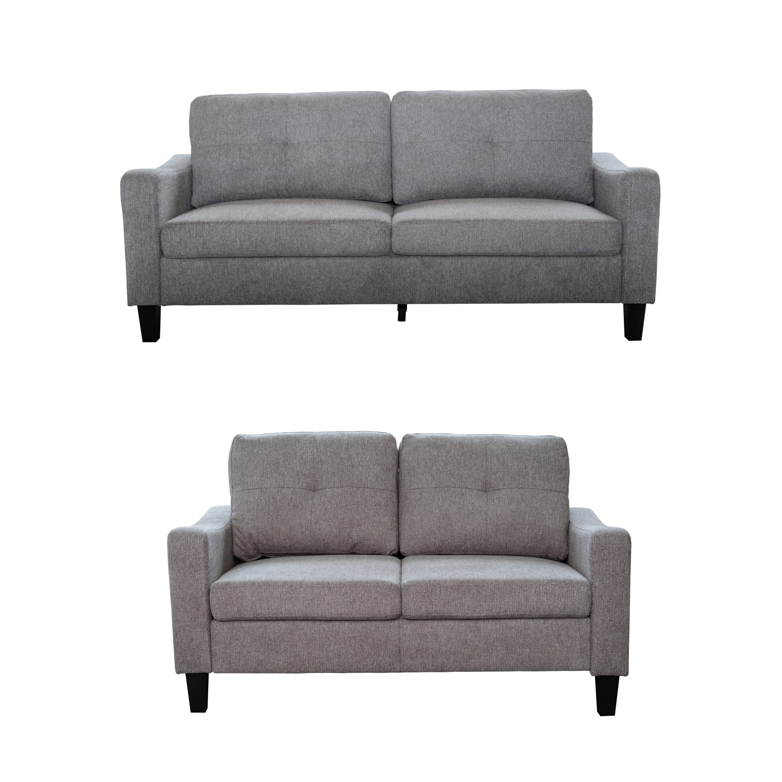 Berkley Linen 3+2 Seater Fabric Sofa in Grey Berkley Linen 3+2 Seater Fabric Sofa in Grey