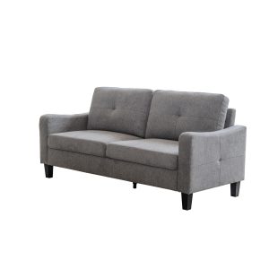 Berkley Linen 3+2 Seater Fabric Sofa in Grey Berkley Linen 3+2 Seater Fabric Sofa in Grey - Image 4