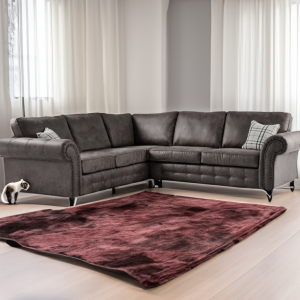 Alternative view of Oakland Suede 4-5 Seater Corner Sofa in Charcoal Black Fabric