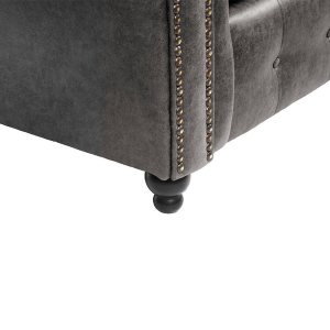 Alternative view of Oakland Suede Sofa 3+2 Seater Fabric Sofa in Charcoal Black
