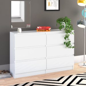 Alternative view of Carlton 6 Drawer Cabinet in Matt White