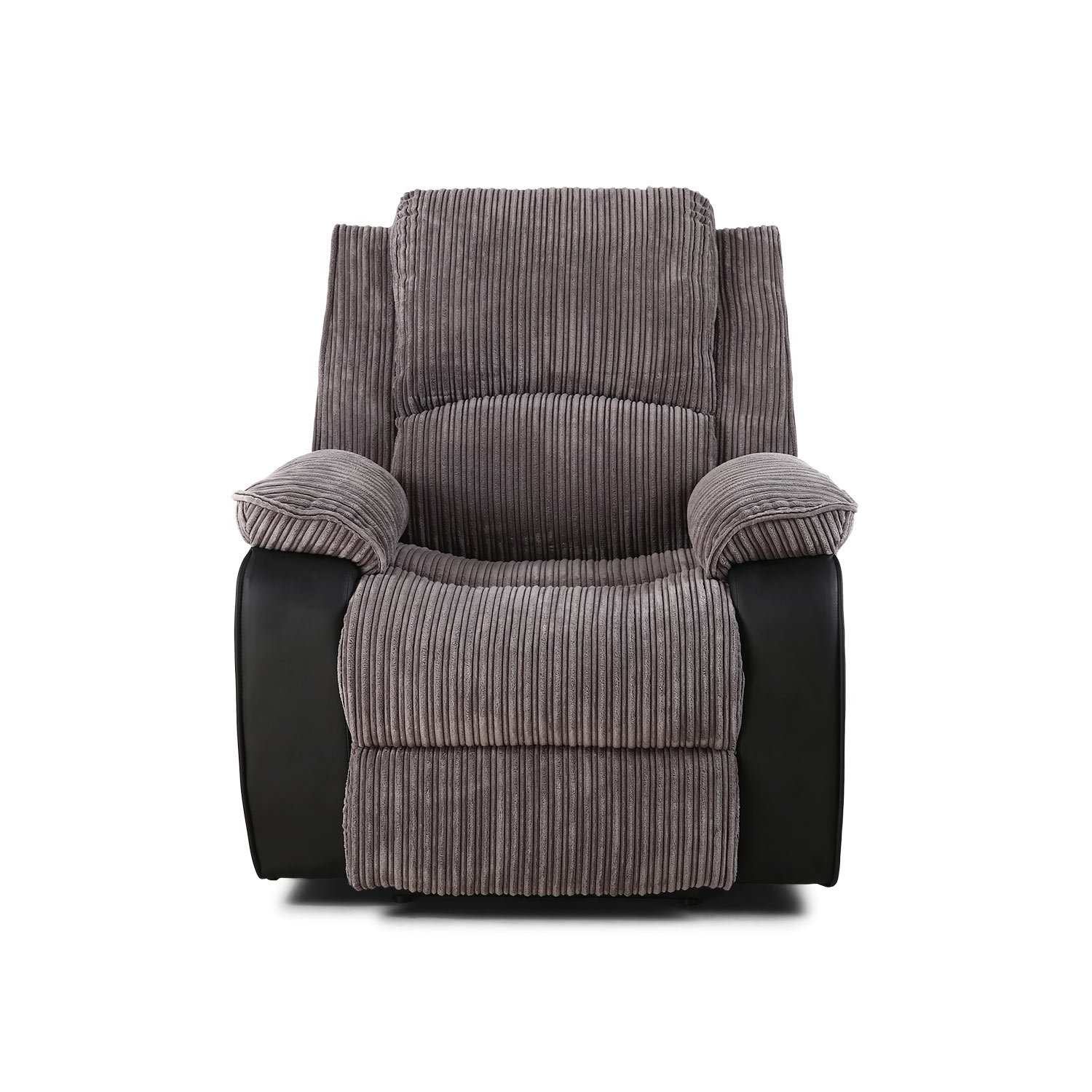 Preston Jumbo Cord Manual Recliner Armchair in Grey Preston Jumbo Cord Manual Recliner Armchair in Grey - Image 6