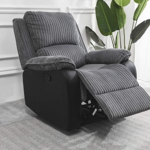 Preston Jumbo Cord Manual Recliner Armchair in Grey Preston Jumbo Cord Manual Recliner Armchair in Grey - Image 4