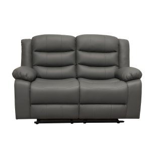 Roma Leather Grey Sofa 3+2 Seater Recliner Sofa in Grey - Image 7
