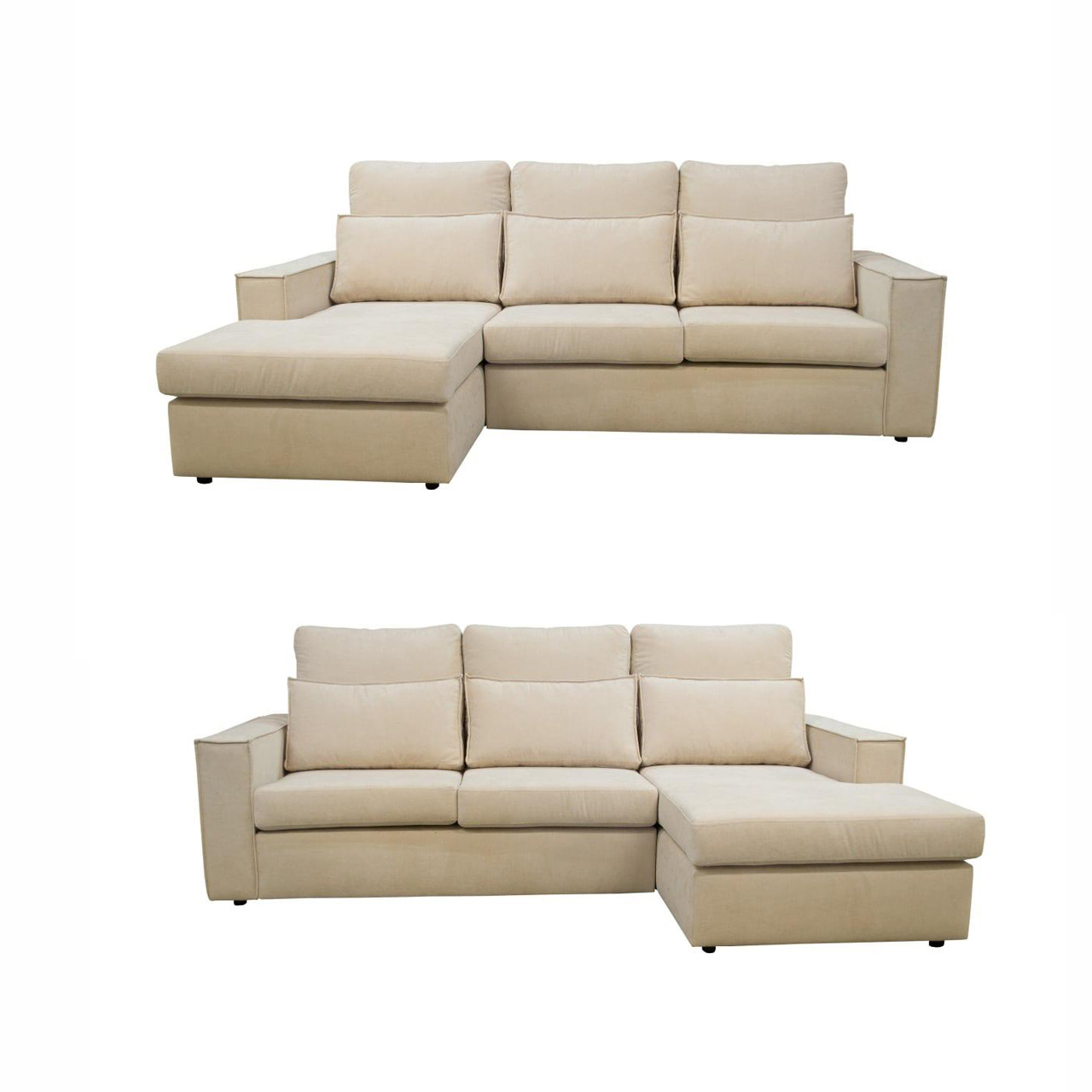 Soho Linen L-Shape 4 Seater Fabric Corner Sofa in Beige Soho Linen L-Shape 4 Seater Fabric Corner Sofa in Beige