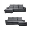 Soho Linen L-Shape 4 Seater Fabric Corner Sofa in Grey