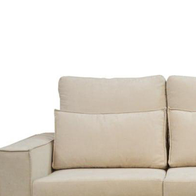 Soho Linen L-Shape 4 Seater Fabric Corner Sofa in Beige