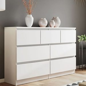 Carlton 7 Drawer Cabinet in Matt White