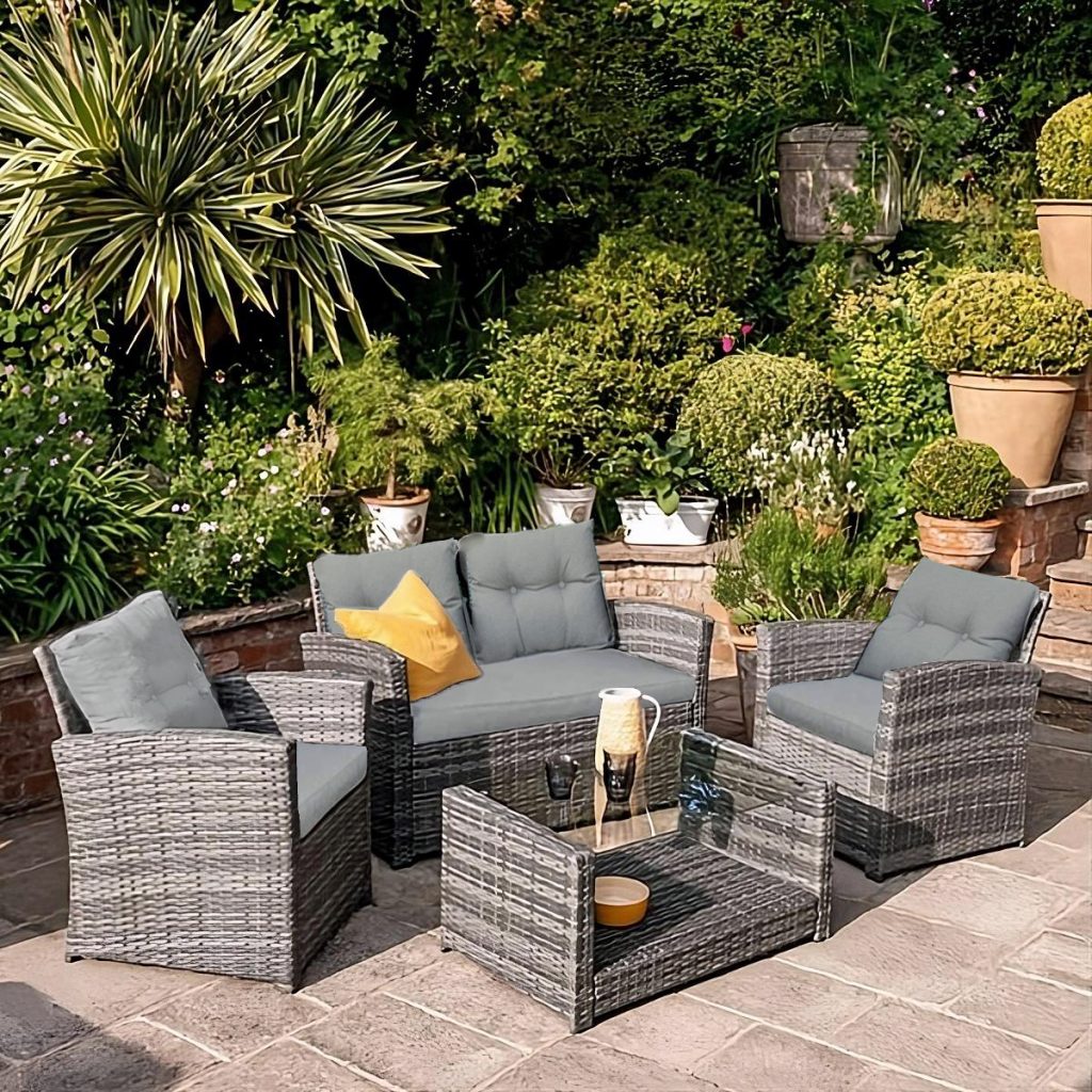 garden furniture set - 4piece rattan