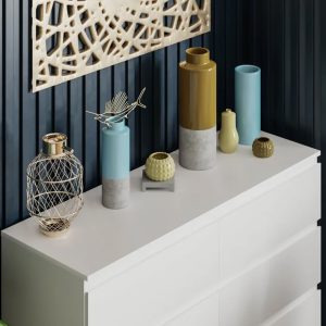 Carlton 8 Drawer Cabinet in Matt White - Image 5